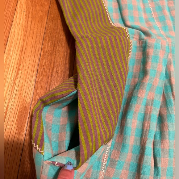 HD In Paris Anthropologie Eyelet Gingham A-Line Dress Women's Size 0. EUC - Picture 5 of 9